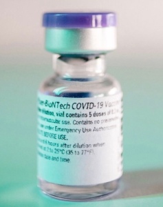 Picture of a Covid vaccine vial